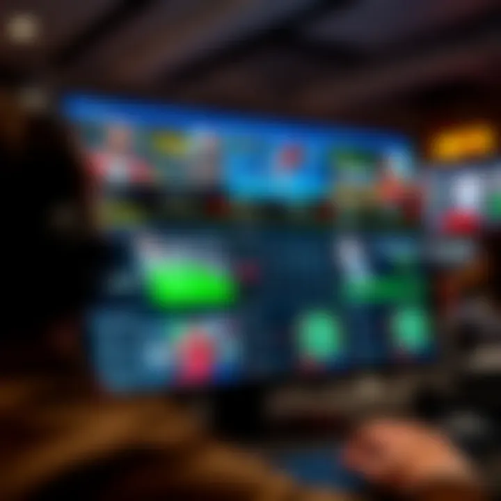 An overview of online sports betting platforms showcasing various interfaces