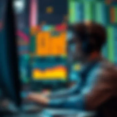 A person analyzing data related to online lottery systems