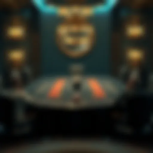 A detailed look at a poker table setup
