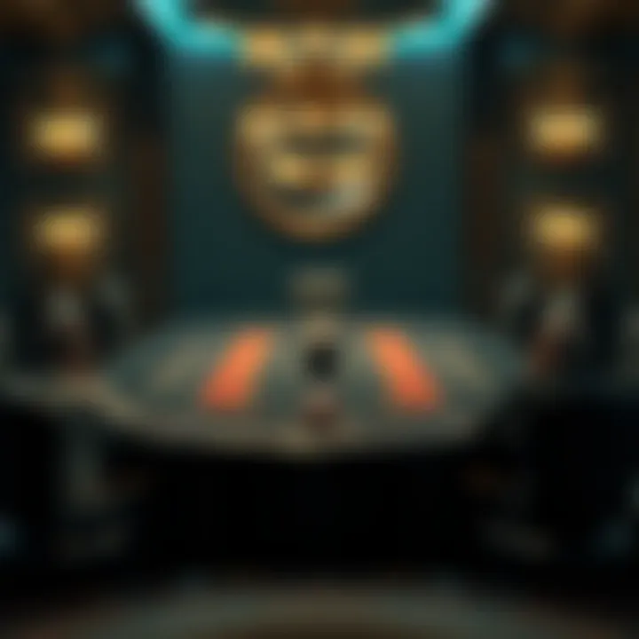 A detailed look at a poker table setup