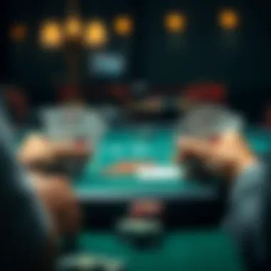 Comparative Analysis of Poker Hands in Action Diagram comparing poker hands in gameplay