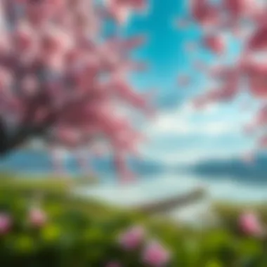 Harnessing Luck Inspired by Sakura A serene landscape reflecting good fortune and luck