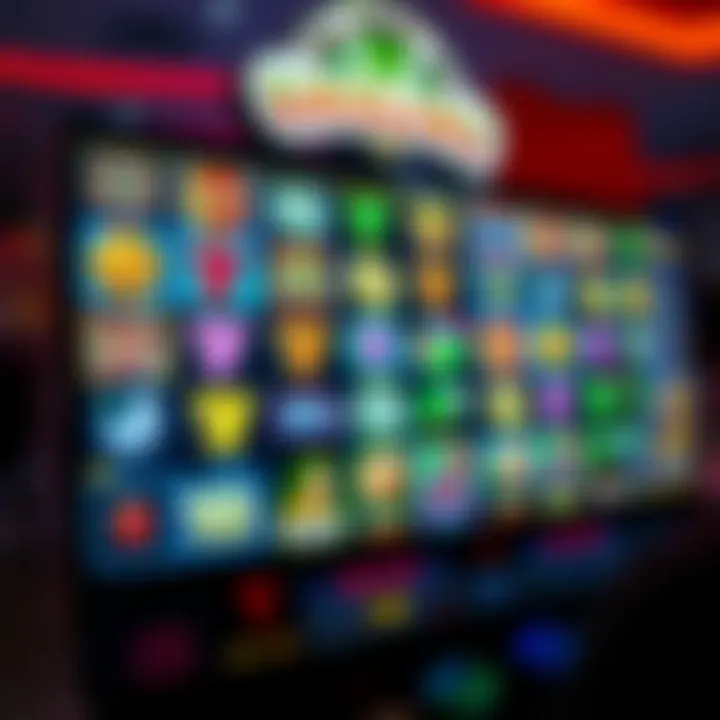 A collection of diverse slot game types displayed on a screen