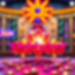 Colorful symbols of the Starburst slot game