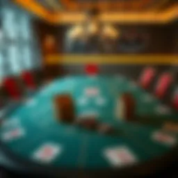 Strategic poker table setup
