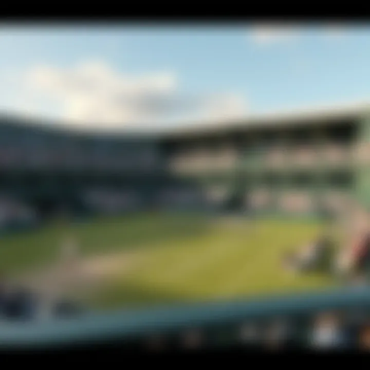 Iconic Centre Court during a match