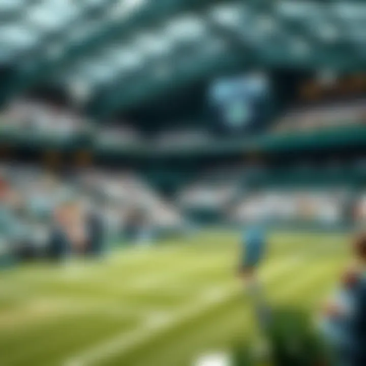 Modern Wimbledon event with technology